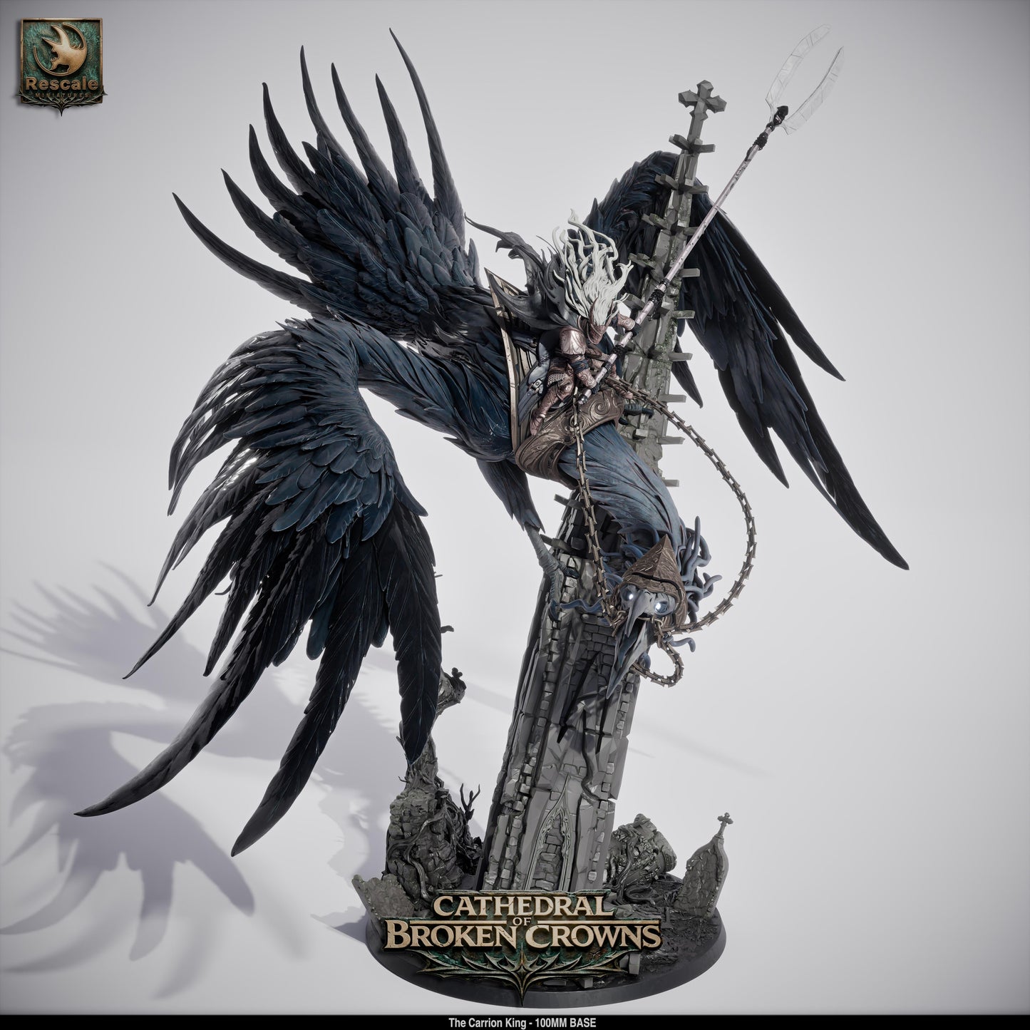 Carrion King Undead Beast King DND Miniature TTRPG Resin Figure 100mm Base