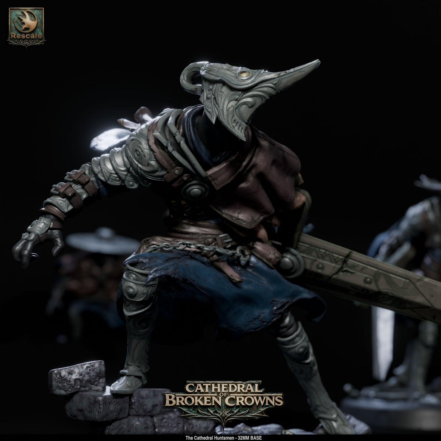 Cathedral Huntsmen Gothic Hunters DND Miniature TTRPG Resin Figure 32mm Base