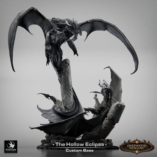Hollow Eclipse Battle Diorama | Shadow War Display Scene | Resin Tabletop RPG Diorama