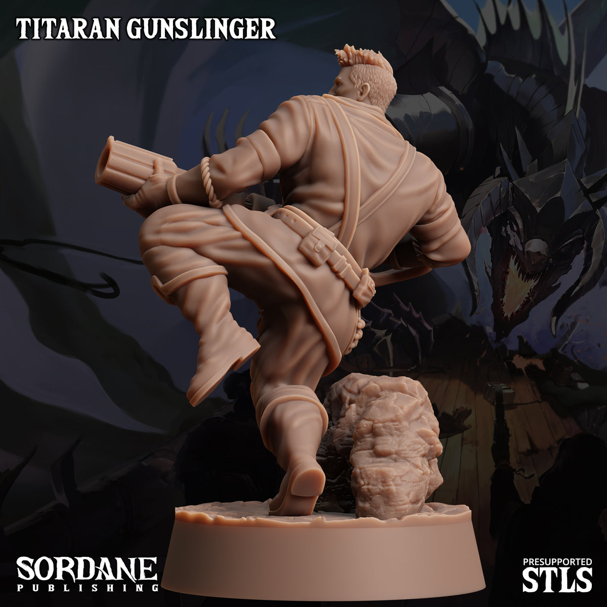 Gunslinger DND TTRPG Resin Miniature 30mm Base