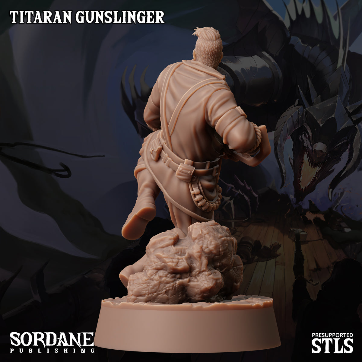 Gunslinger DND TTRPG Resin Miniature 30mm Base