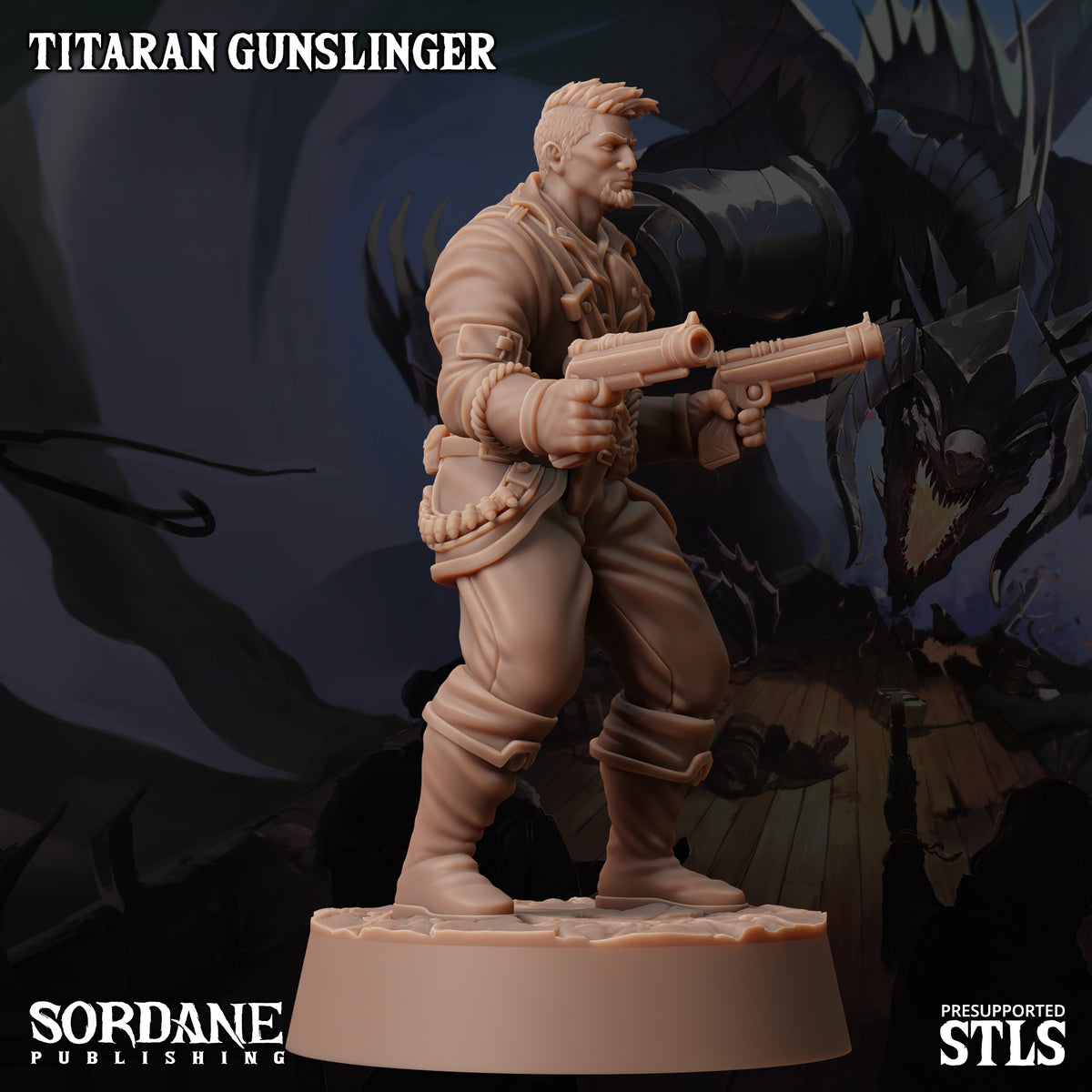 Gunslinger DND TTRPG Resin Miniature 30mm Base