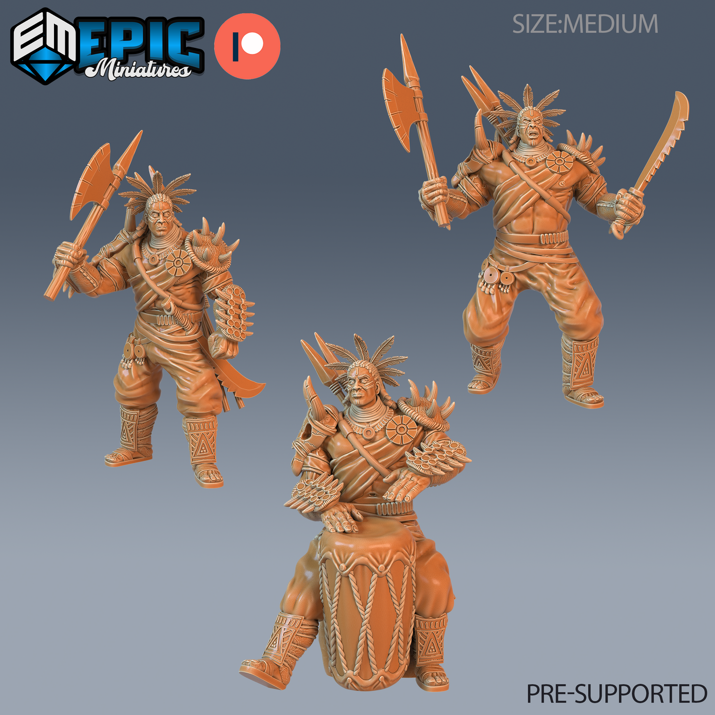 Tribe Champion DND Miniature TTRPG Resin Figure 25mm Base