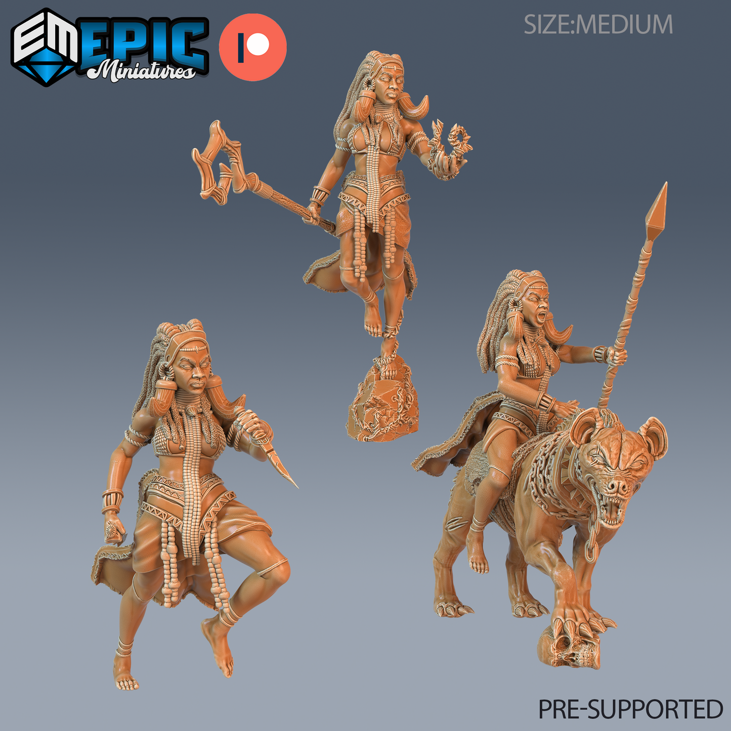 Tribe Princess DND Miniature TTRPG Resin Figure 25mm Base