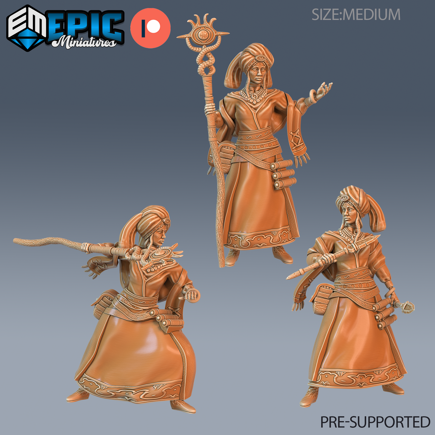 Tribe Seer DND Miniature TTRPG Resin Figure 25mm Base