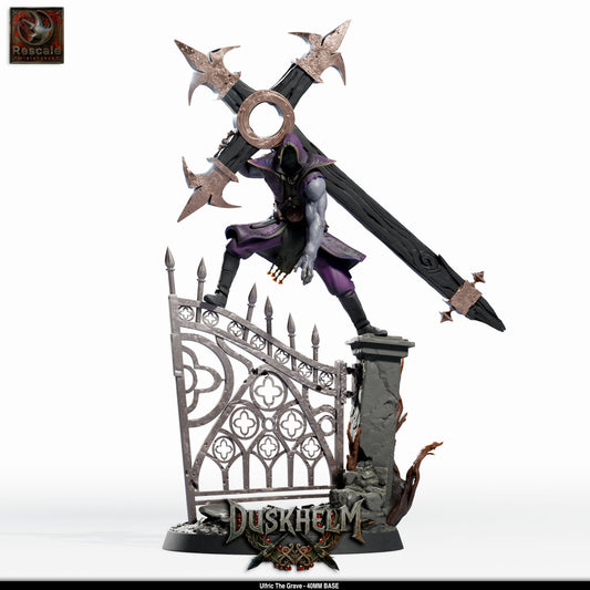 Ulfric the Grave Undead Viking Warlord DND Miniature TTRPG Resin Figure 40mm Base
