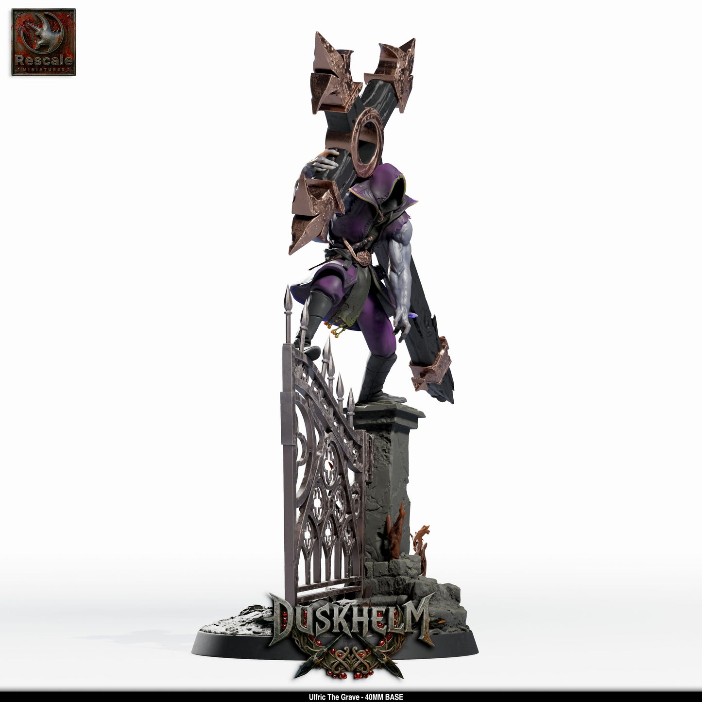 Ulfric the Grave Undead Viking Warlord DND Miniature TTRPG Resin Figure 40mm Base