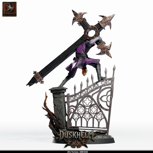 Ulfric the Grave Undead Viking Warlord DND Miniature TTRPG Resin Figure 40mm Base