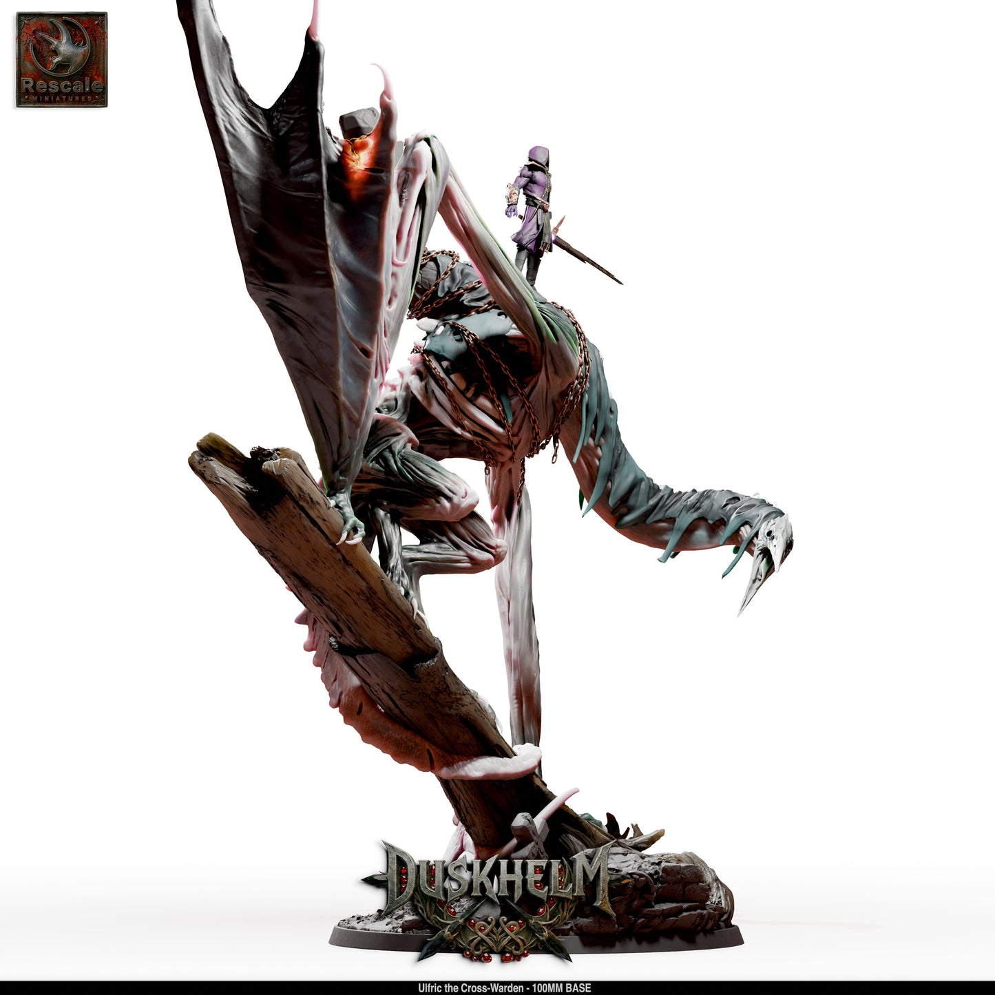 Shroudwing Mournwing Dragon DND Miniature TTRPG Resin Figure 100mm Base