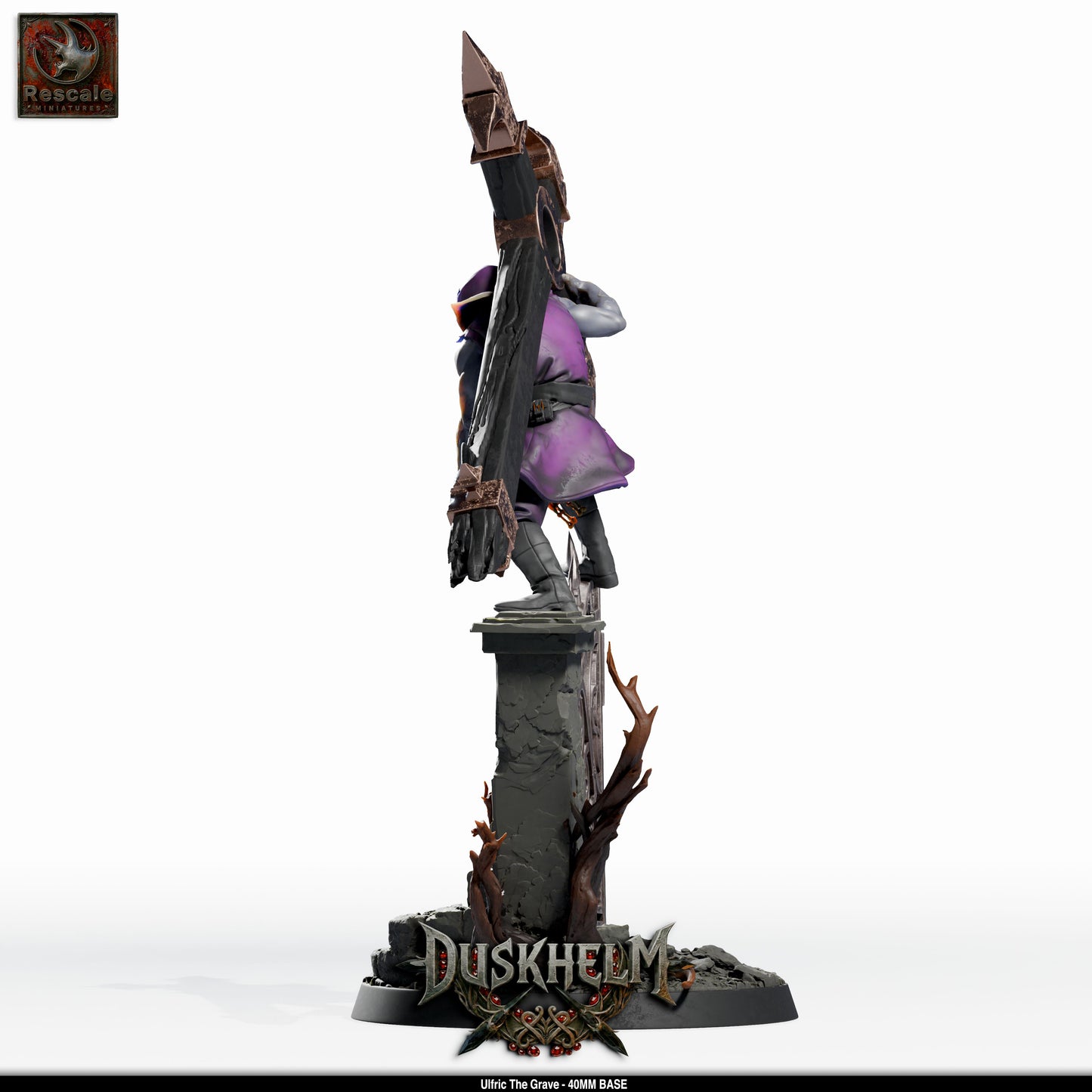 Ulfric the Grave Undead Viking Warlord DND Miniature TTRPG Resin Figure 40mm Base