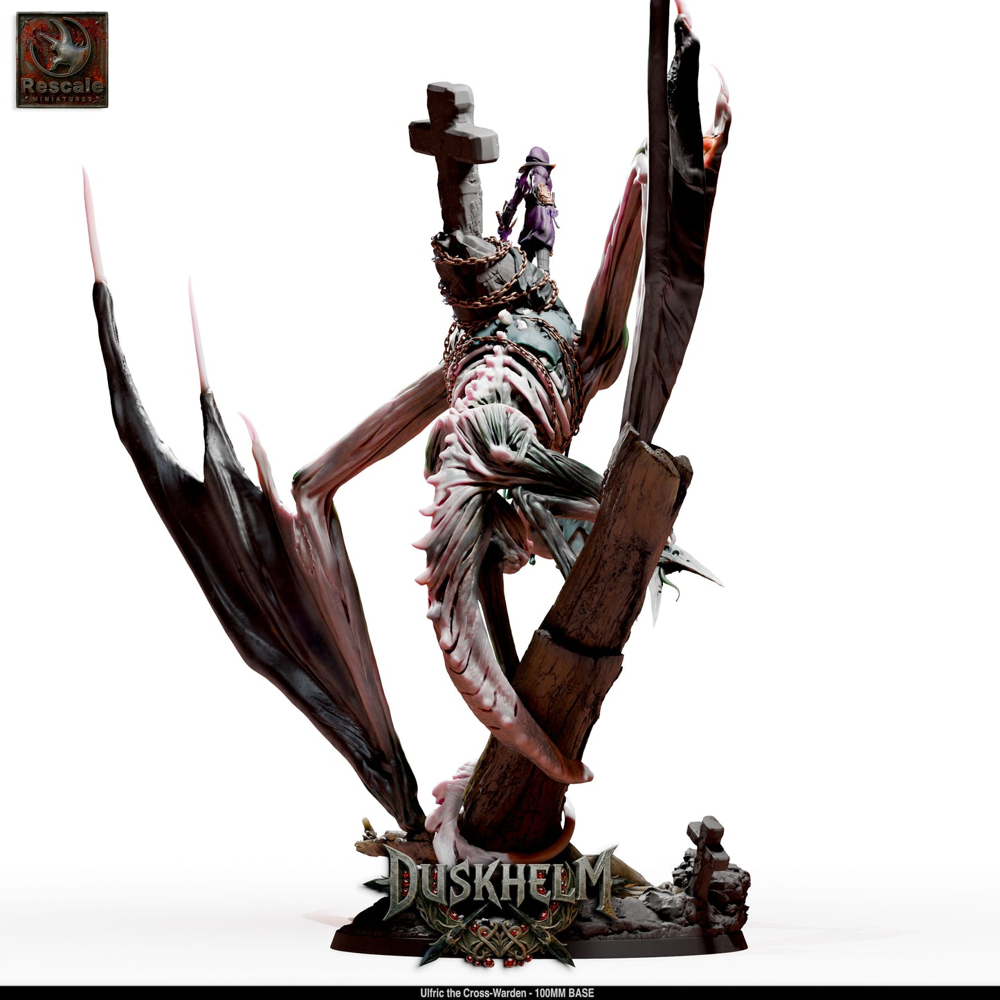Shroudwing Mournwing Dragon DND Miniature TTRPG Resin Figure 100mm Base