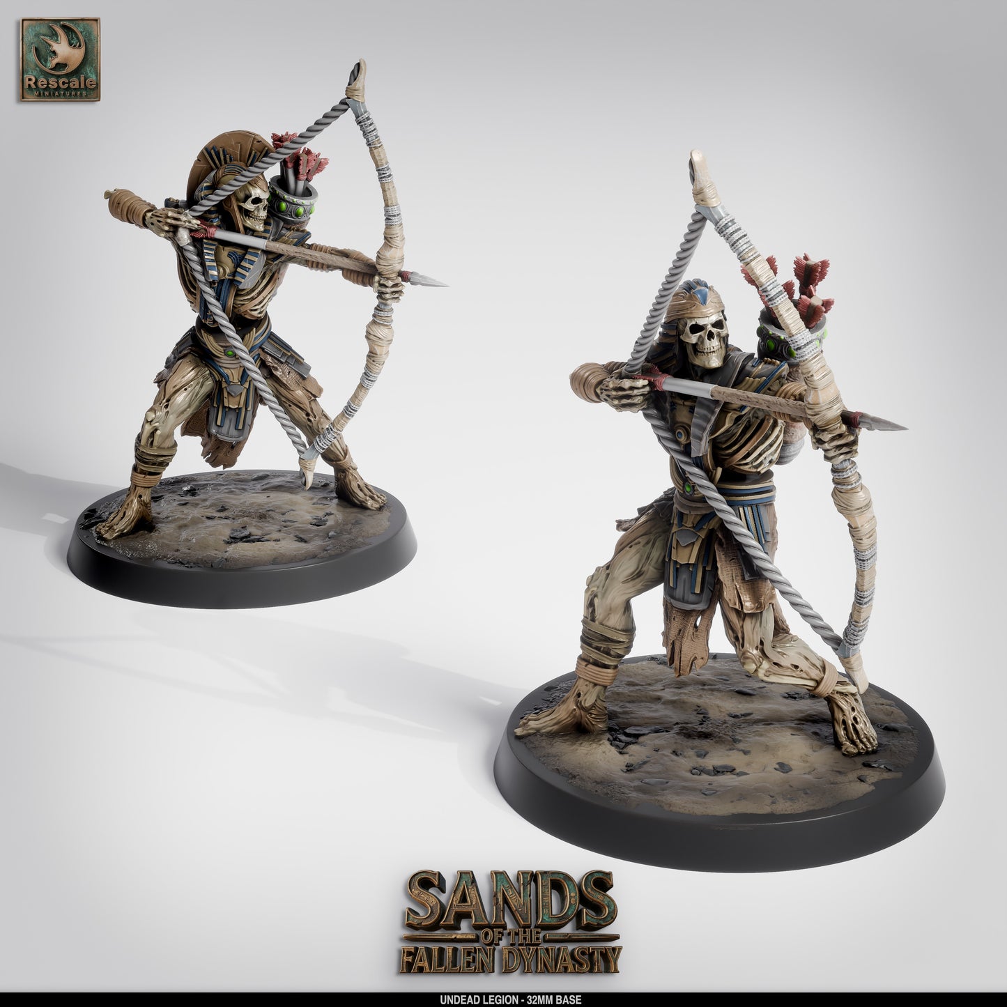 Undead Legion | Cursed Warband of the Damned | Resin Tabletop RPG Figure Set | 32mm Base