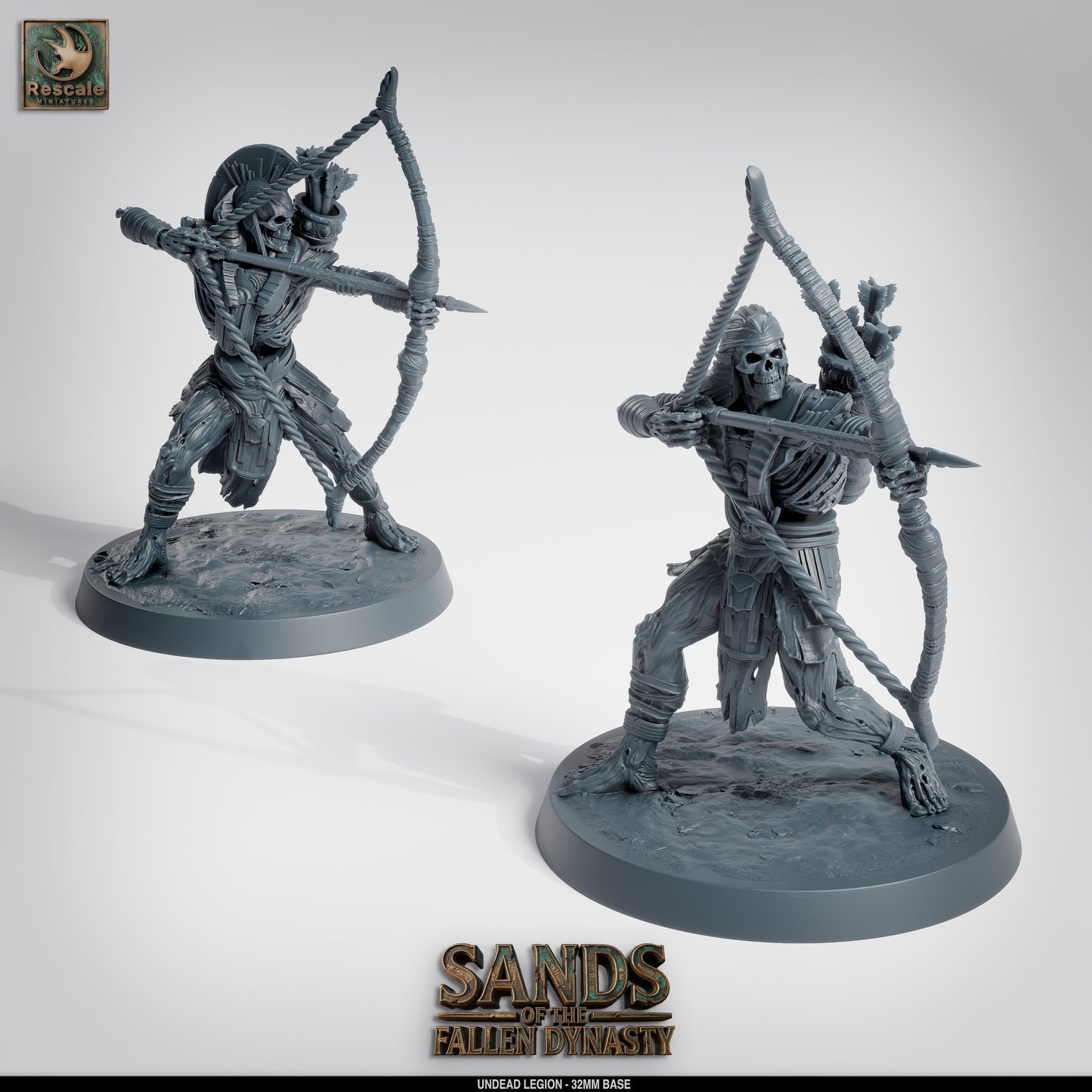 Undead Legion | Cursed Warband of the Damned | Resin Tabletop RPG Figure Set | 32mm Base