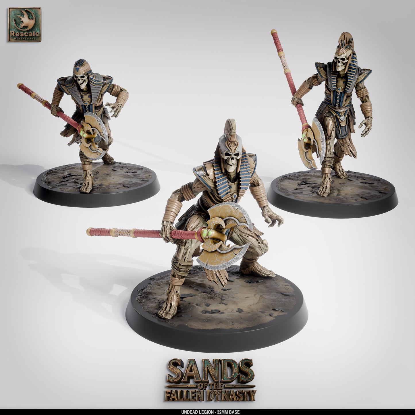 Undead Legion | Cursed Warband of the Damned | Resin Tabletop RPG Figure Set | 32mm Base
