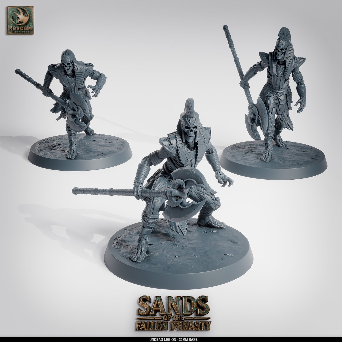 Undead Legion | Cursed Warband of the Damned | Resin Tabletop RPG Figure Set | 32mm Base