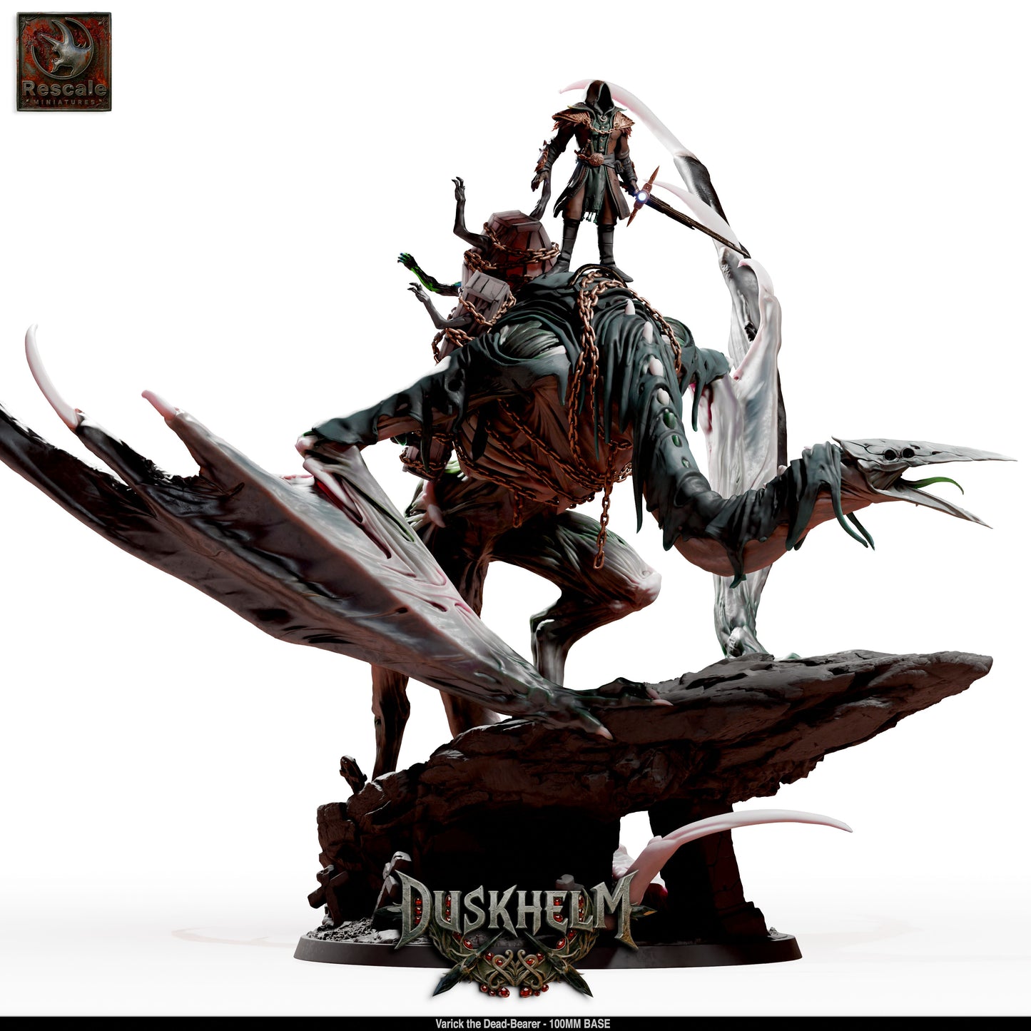 Shroudwing Mournwing Dragon DND Miniature TTRPG Resin Figure 100mm Base