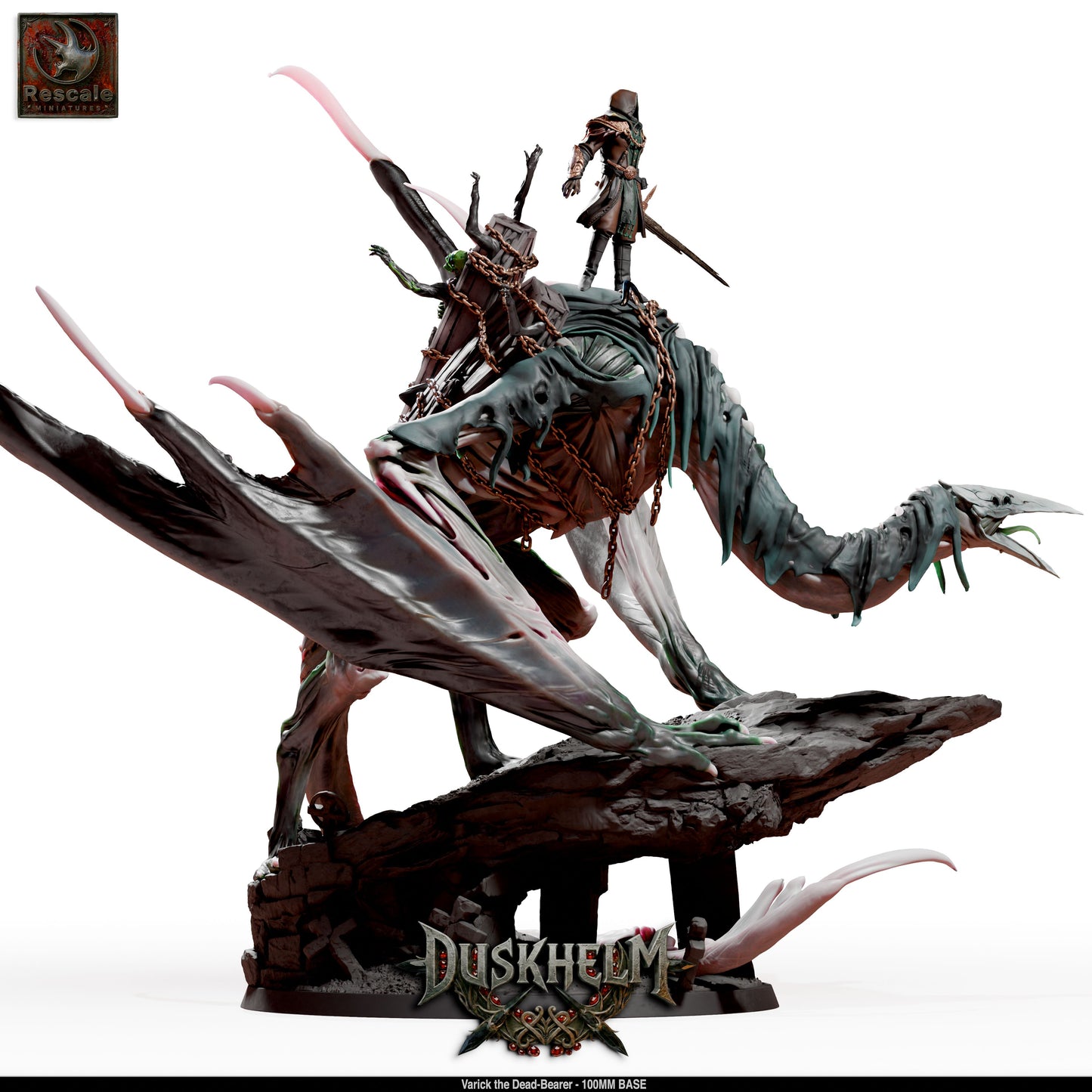 Shroudwing Mournwing Dragon DND Miniature TTRPG Resin Figure 100mm Base