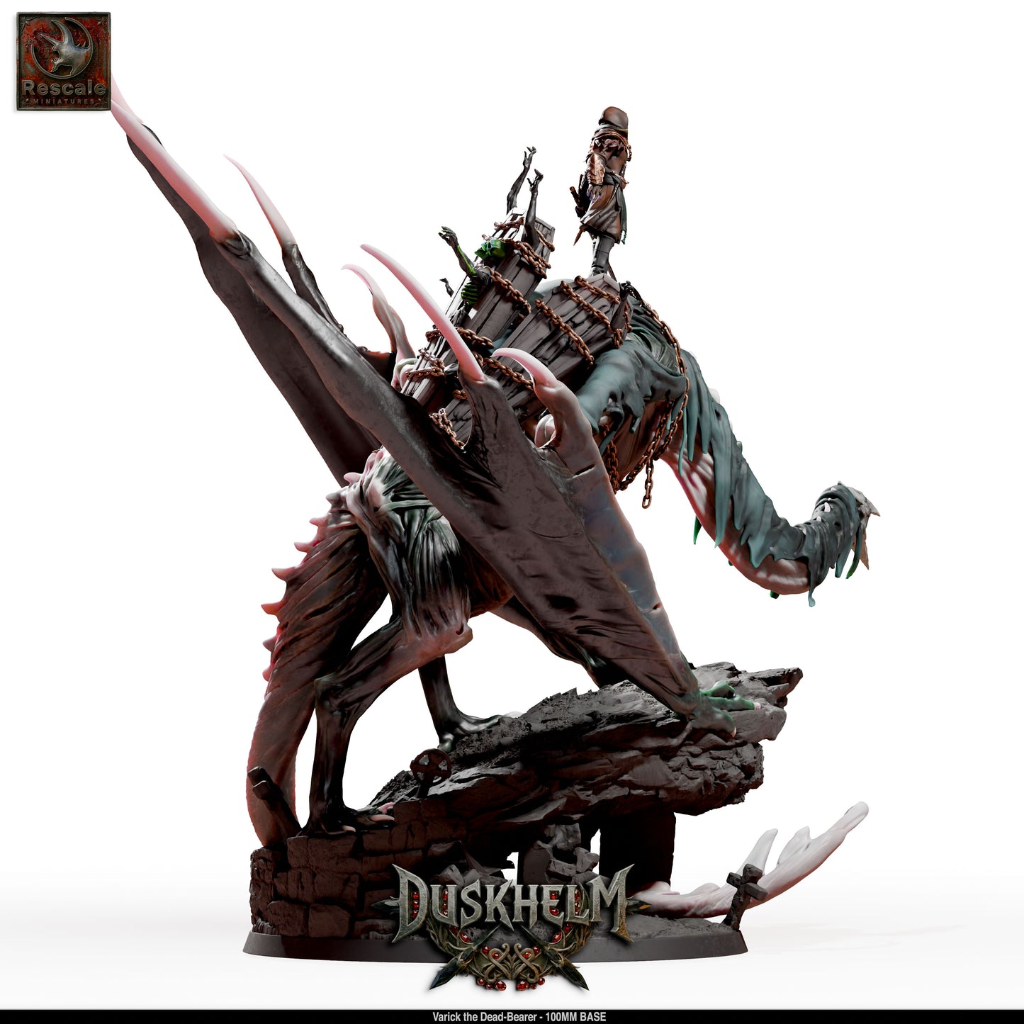 Shroudwing Mournwing Dragon DND Miniature TTRPG Resin Figure 100mm Base