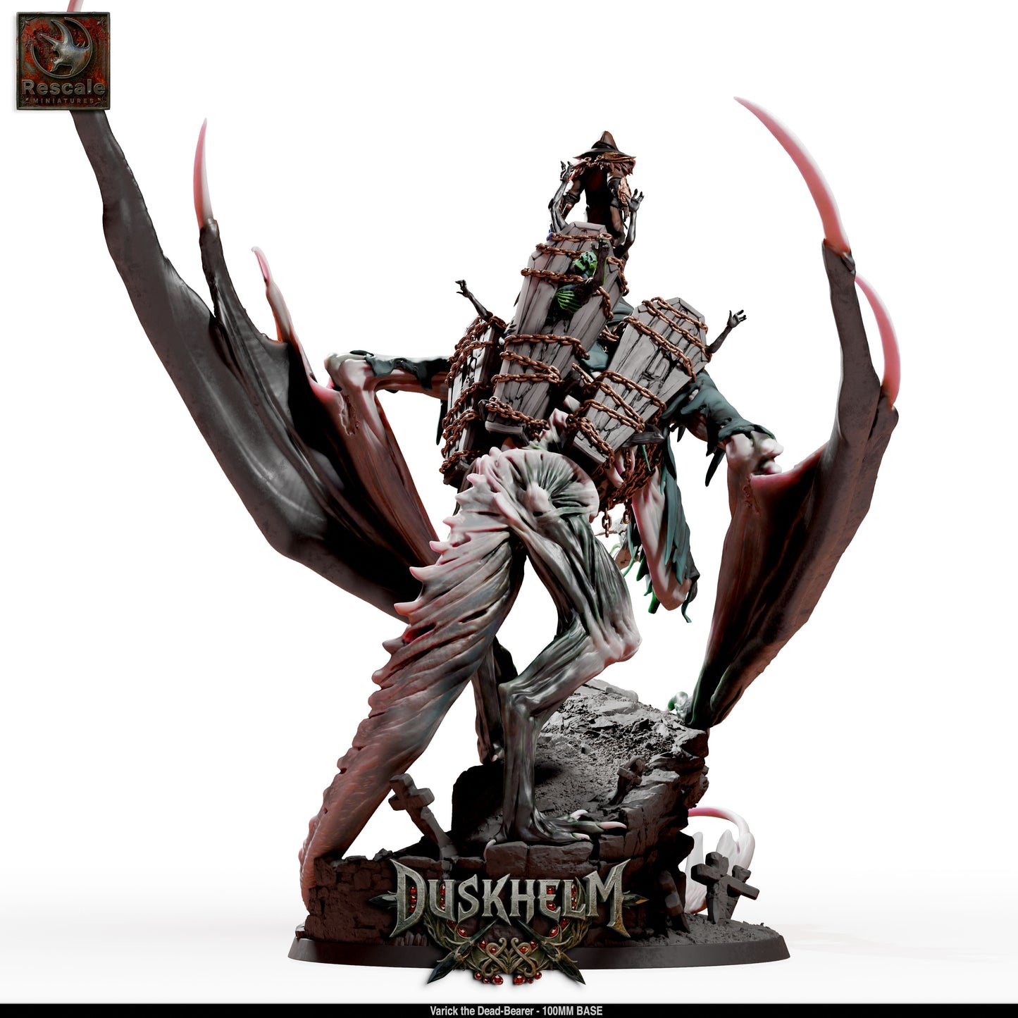Shroudwing Mournwing Dragon DND Miniature TTRPG Resin Figure 100mm Base