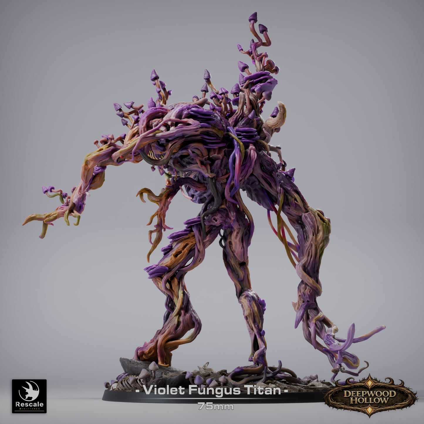 Violet Fungus Titan | Colossal Spore Horror | Resin Tabletop RPG Figure | 75mm Base
