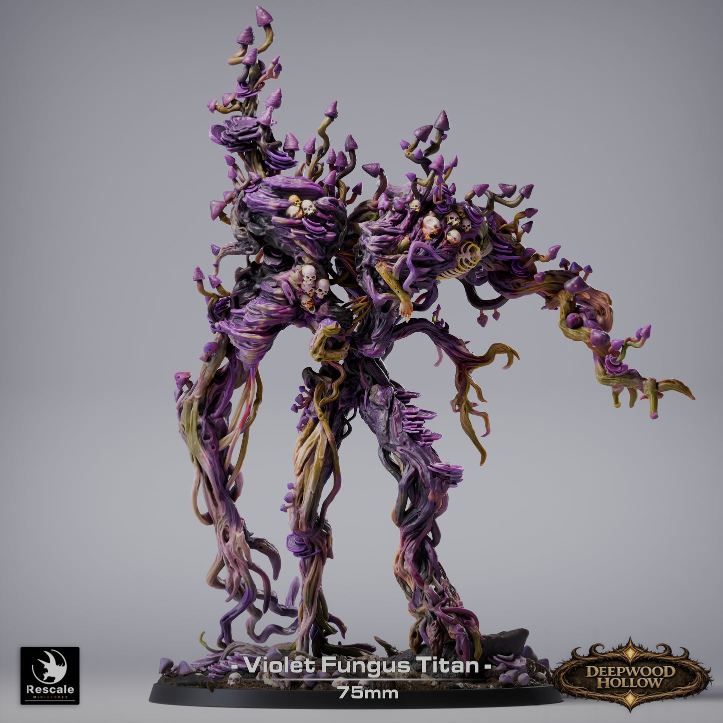 Violet Fungus Titan | Colossal Spore Horror | Resin Tabletop RPG Figure | 75mm Base