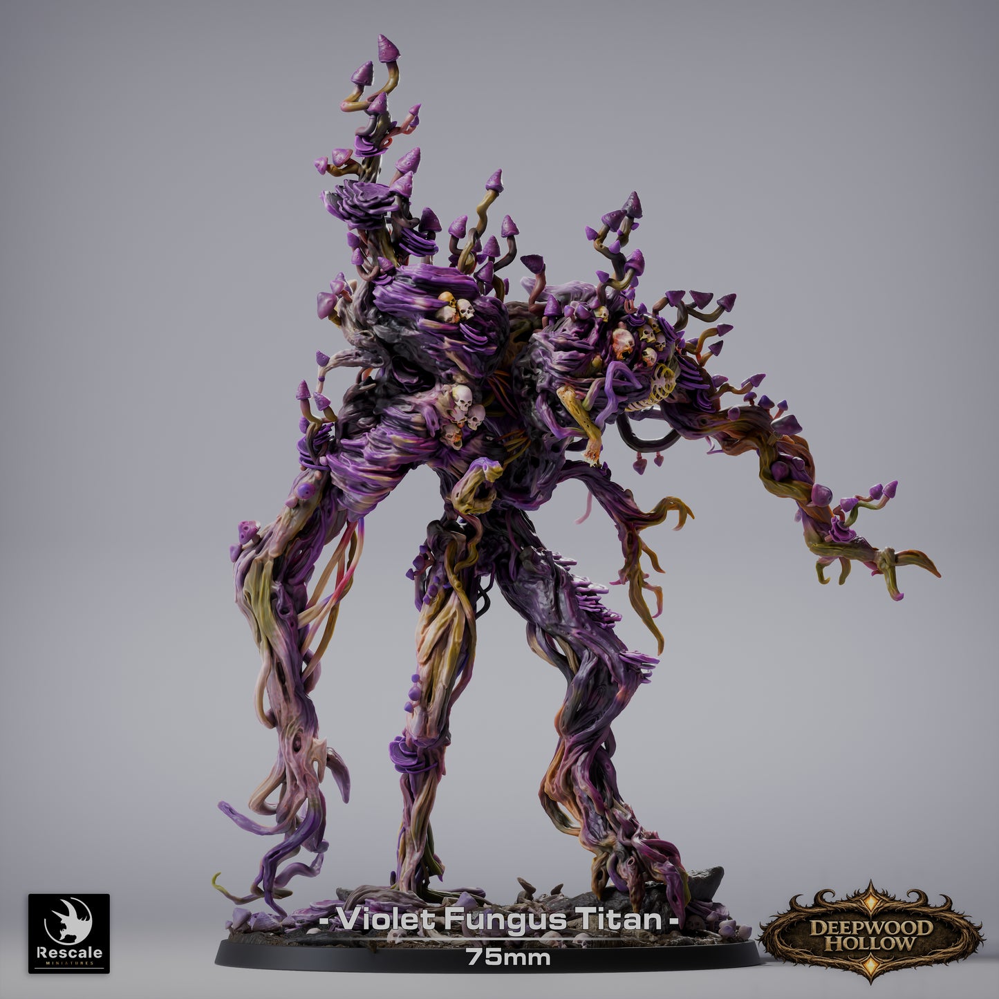 Violet Fungus Titan | Colossal Spore Horror | Resin Tabletop RPG Figure | 75mm Base