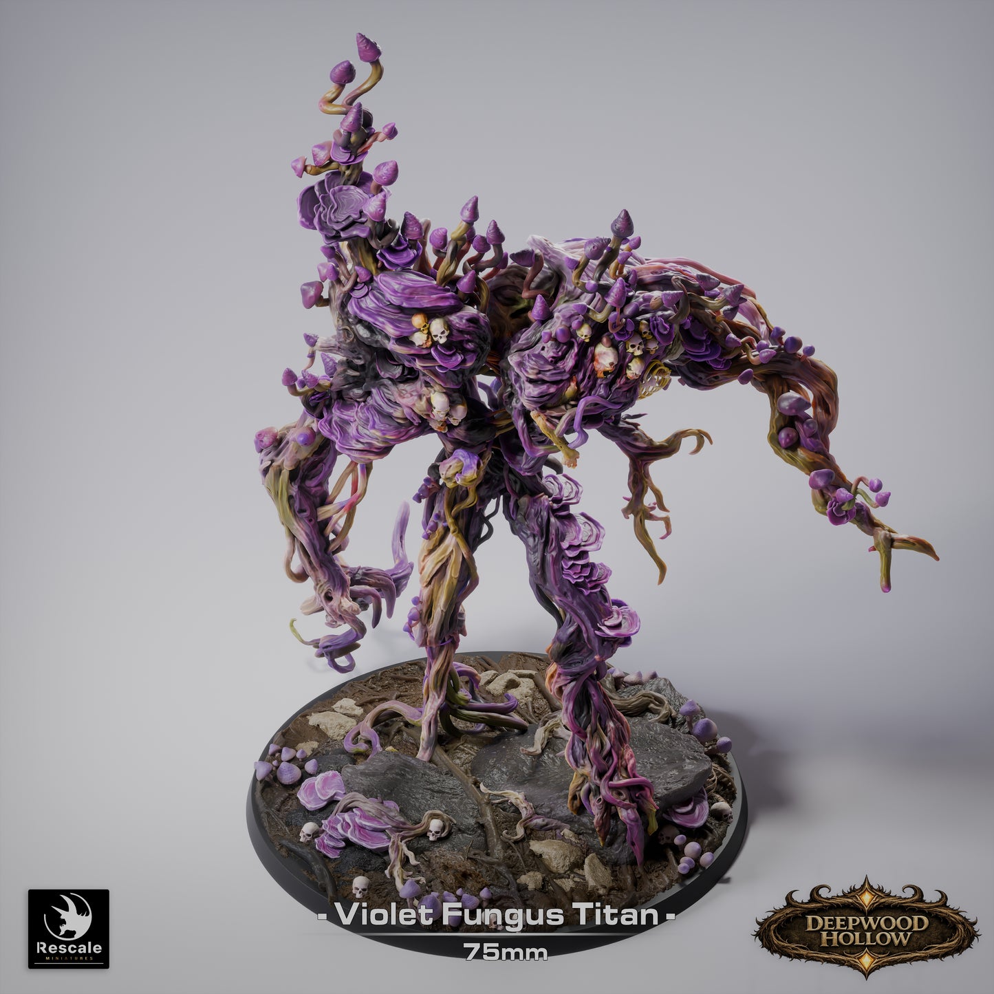 Violet Fungus Titan | Colossal Spore Horror | Resin Tabletop RPG Figure | 75mm Base