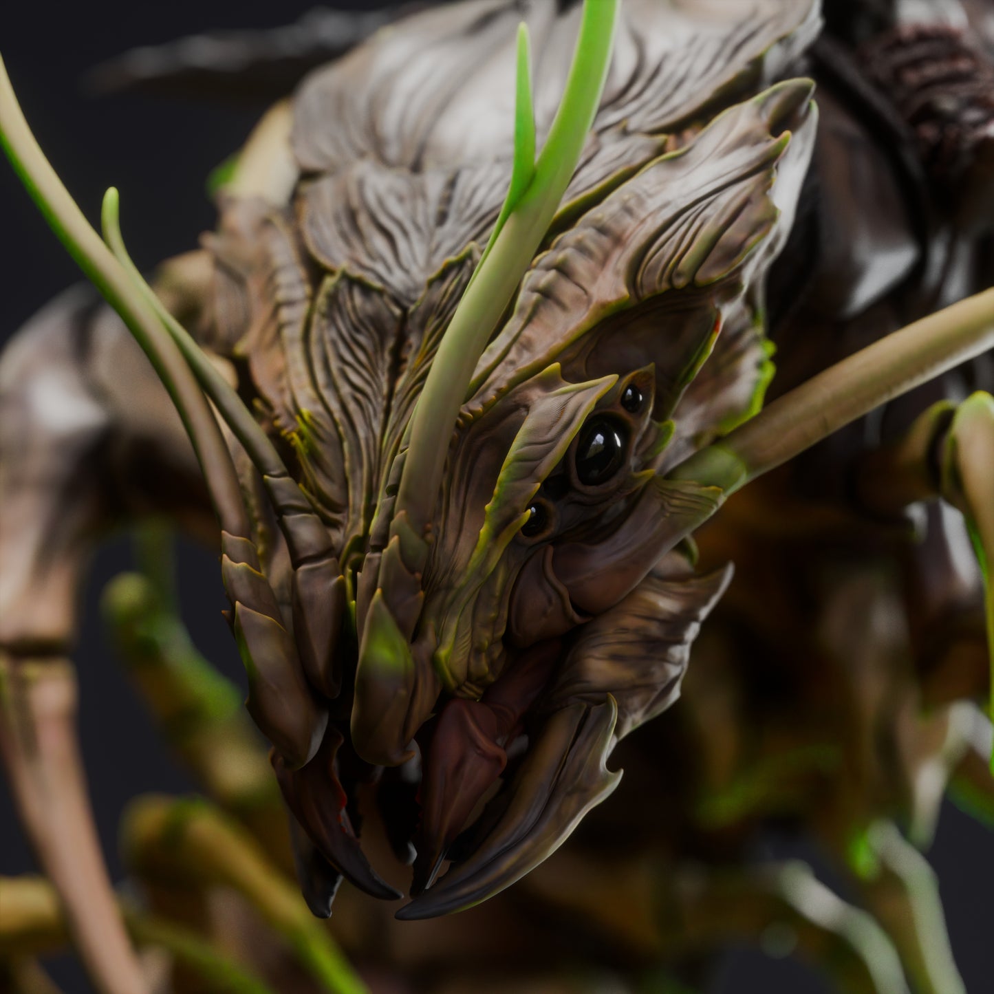 War Centipede Large D&D Miniature | Giant Centipede Monster Figure | Resin 3D Printed Tabletop RPG Model | 100mm Base