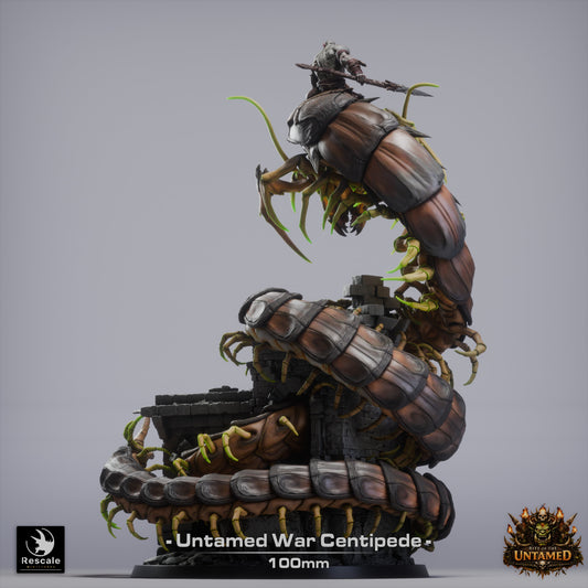 War Centipede Large D&D Miniature | Giant Centipede Monster Figure | Resin 3D Printed Tabletop RPG Model | 100mm Base
