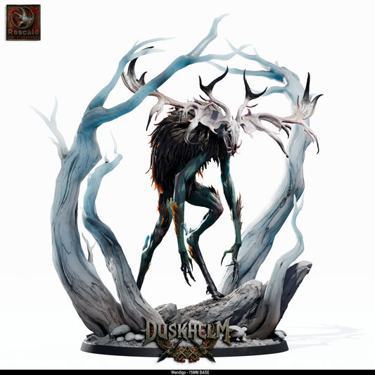 Wendigo DND Miniature TTRPG Resin Figure 75mm Base