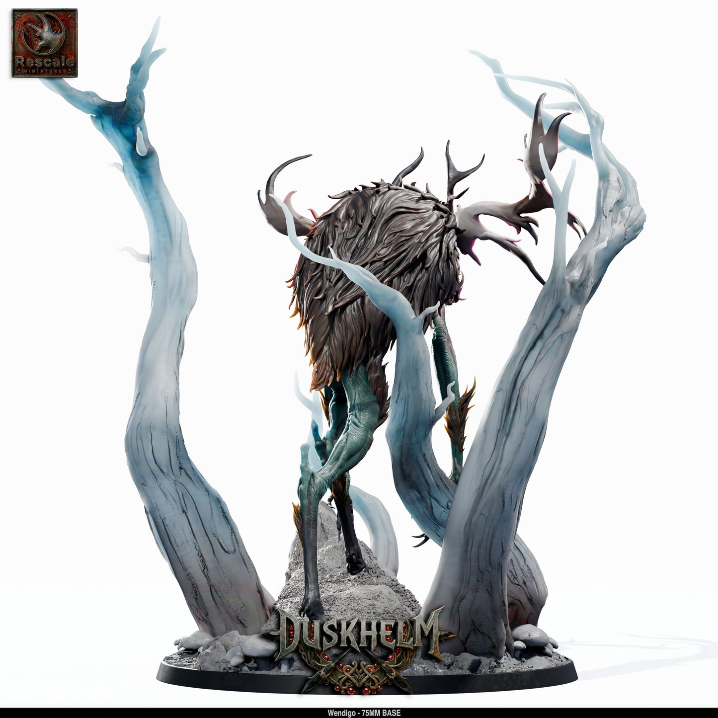 Wendigo DND Miniature TTRPG Resin Figure 75mm Base