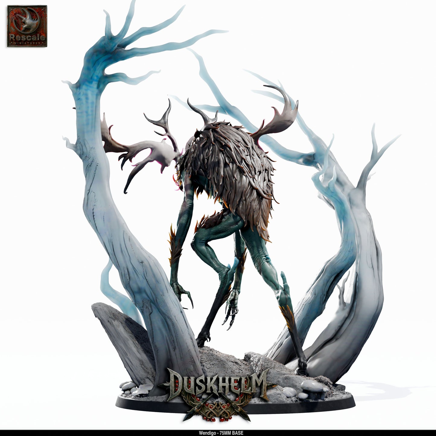 Wendigo DND Miniature TTRPG Resin Figure 75mm Base