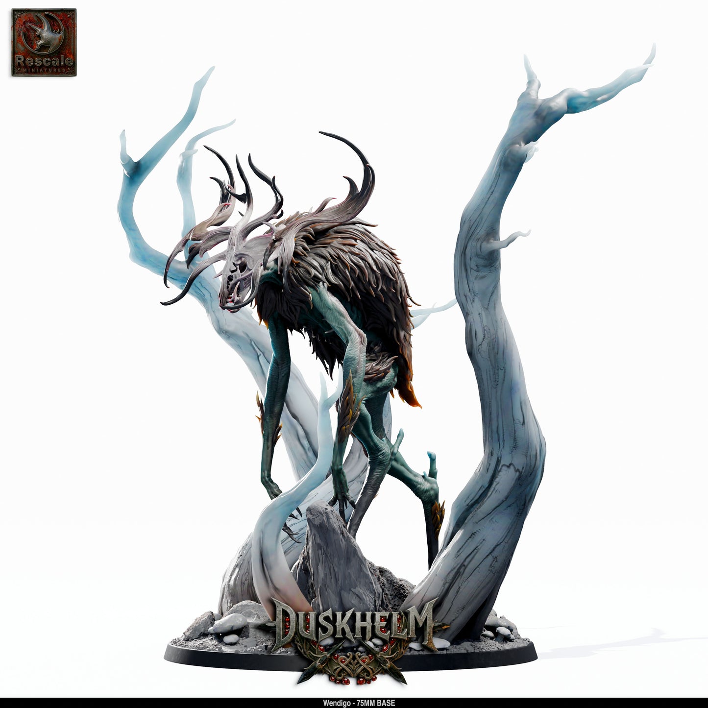 Wendigo DND Miniature TTRPG Resin Figure 75mm Base