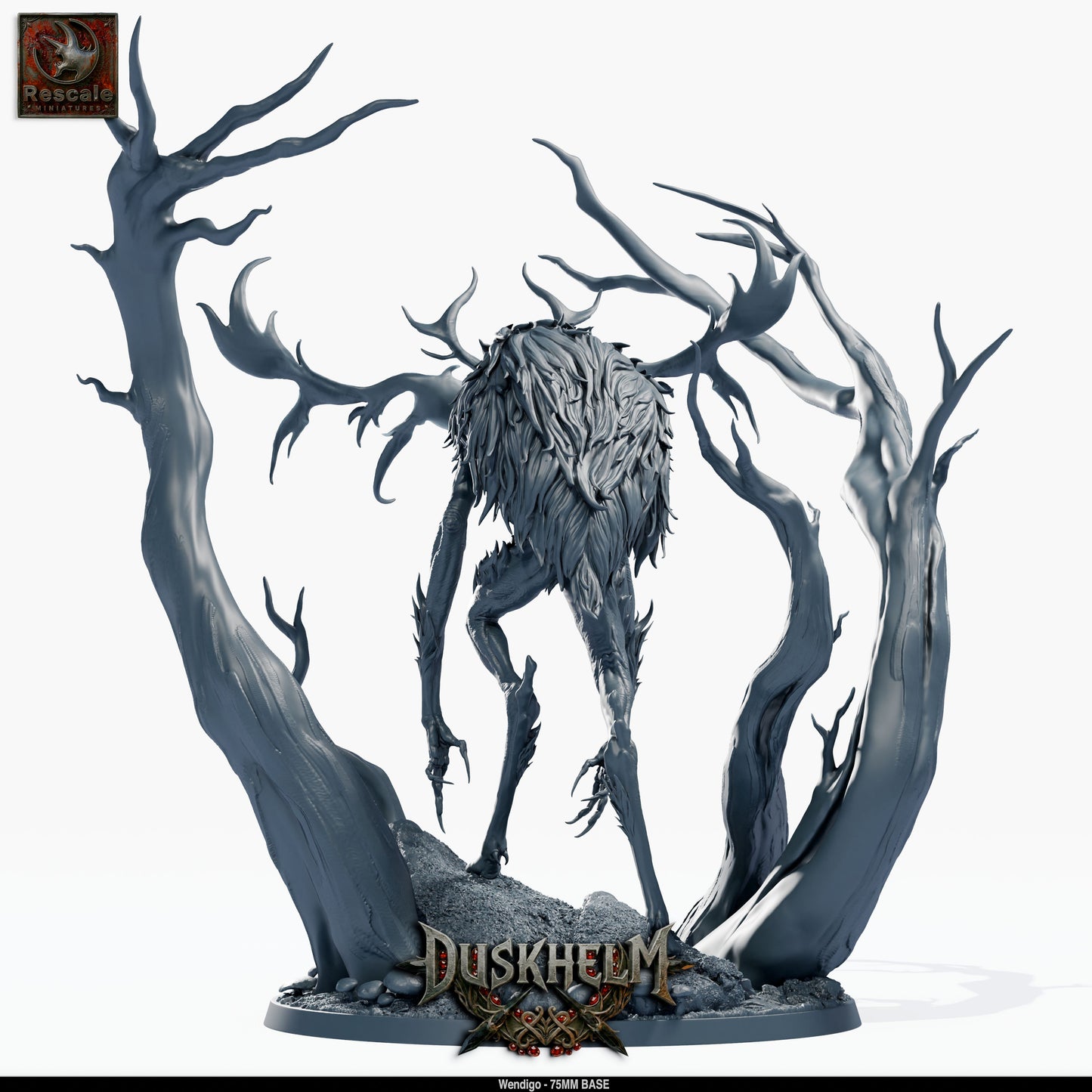 Wendigo DND Miniature TTRPG Resin Figure 75mm Base