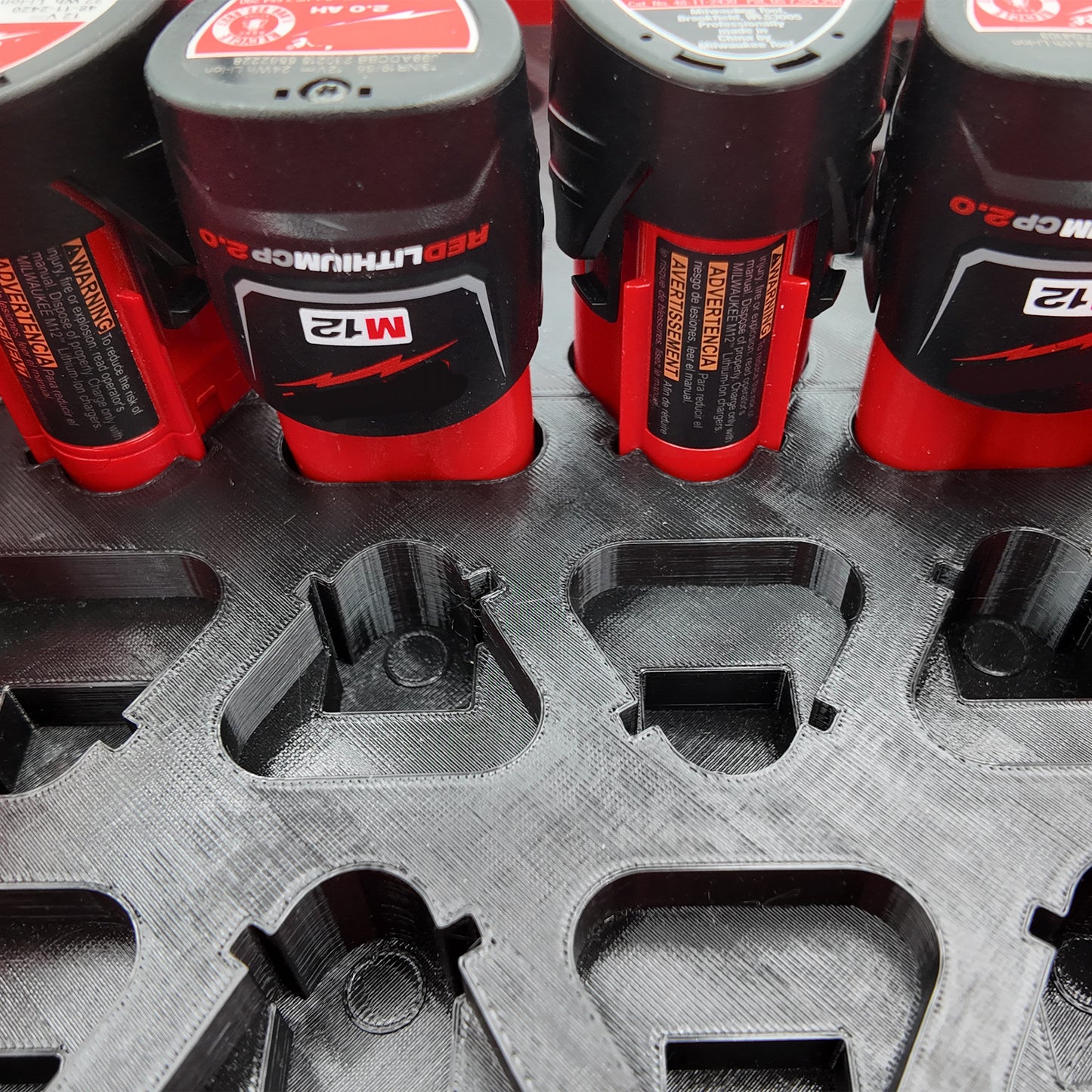 M12 Small Battery Organizer for Milwaukee Compact Packout