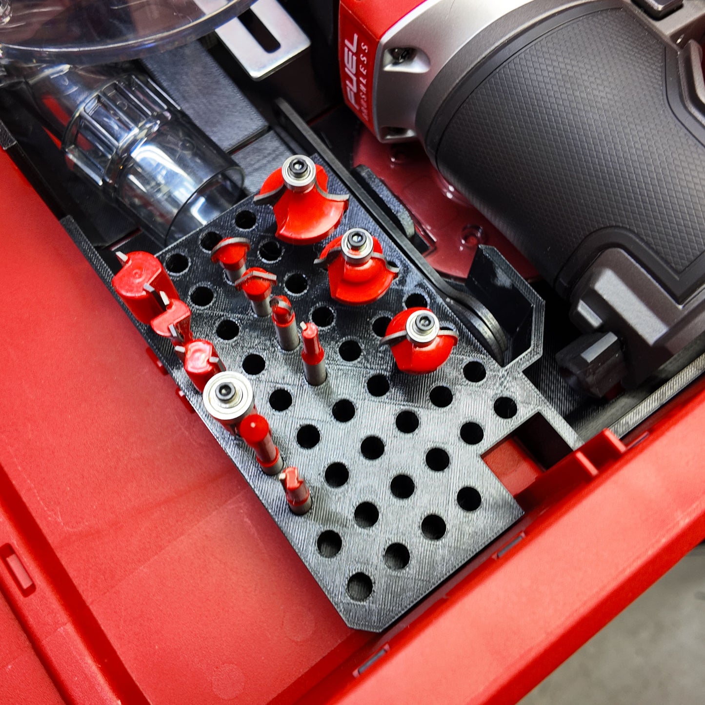 M18 Router Organizer for Milwaukee Packout 2 and 3 Drawer