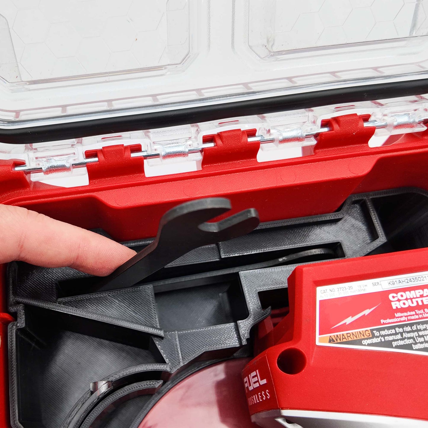M18 Router Organizer for Milwaukee Compact Packout