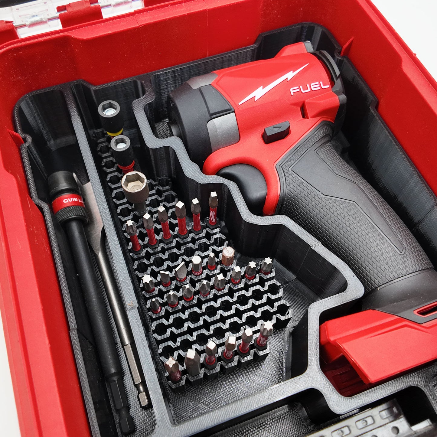 M18 Fuel 1/4" Hex Impact Driver Organizer for Milwaukee Compact Packout