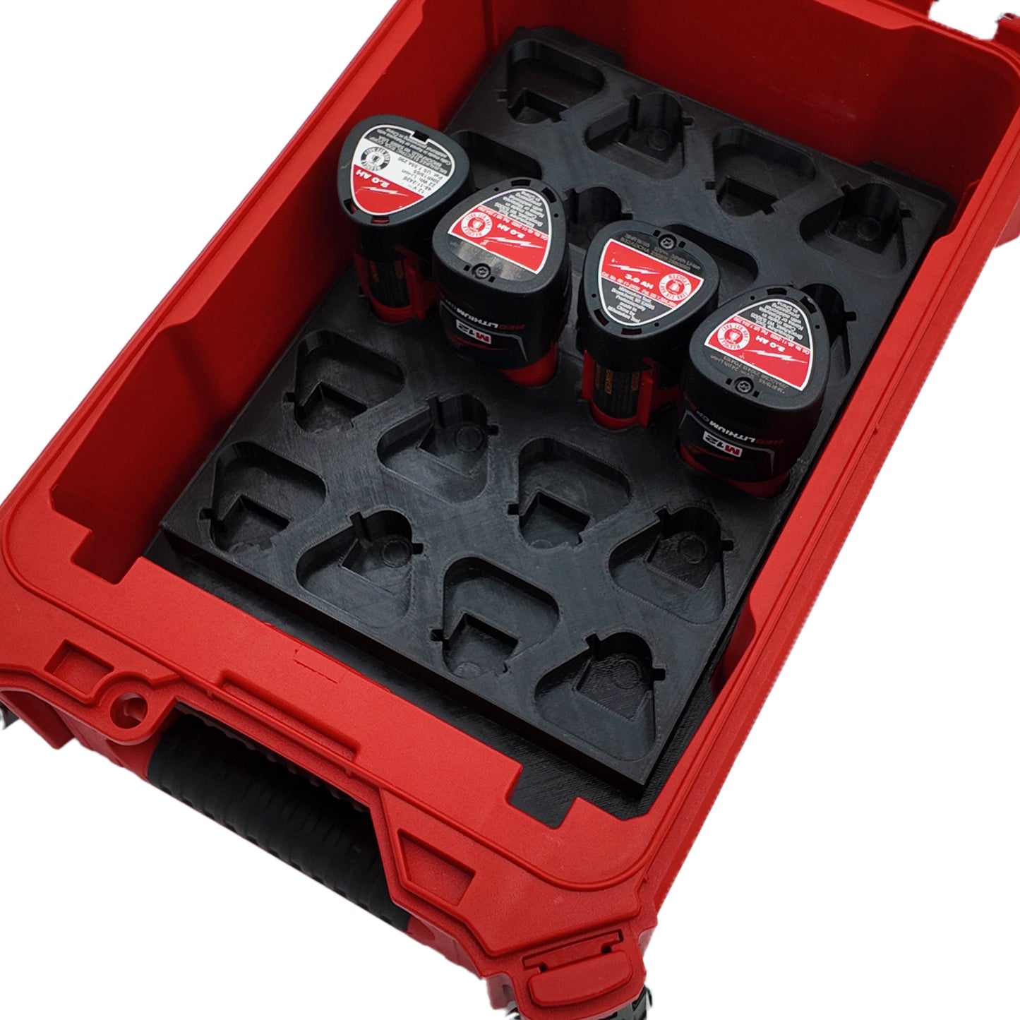 M12 Small Battery Organizer for Milwaukee Compact Packout