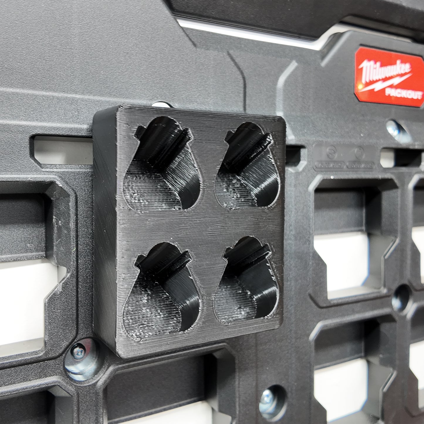 Packout Wall M12 Battery Holder Quad Mount (Small Batteries)
