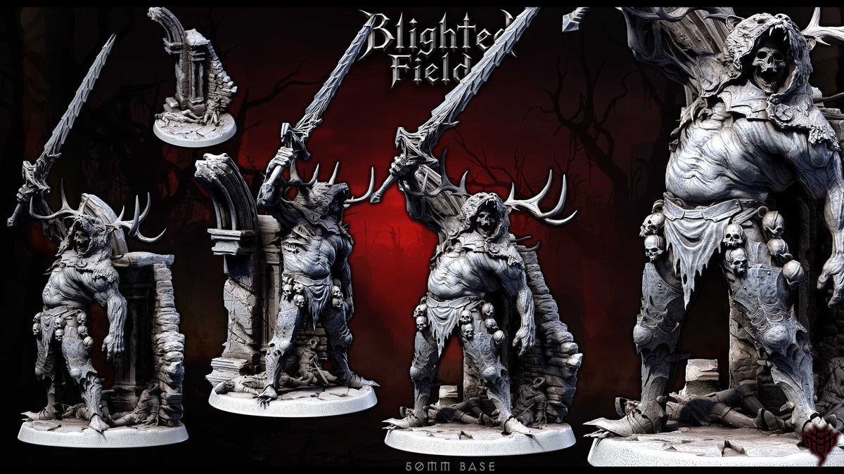 Blighted Wicked Hunt DND TTRPG Resin Model 50mm Base