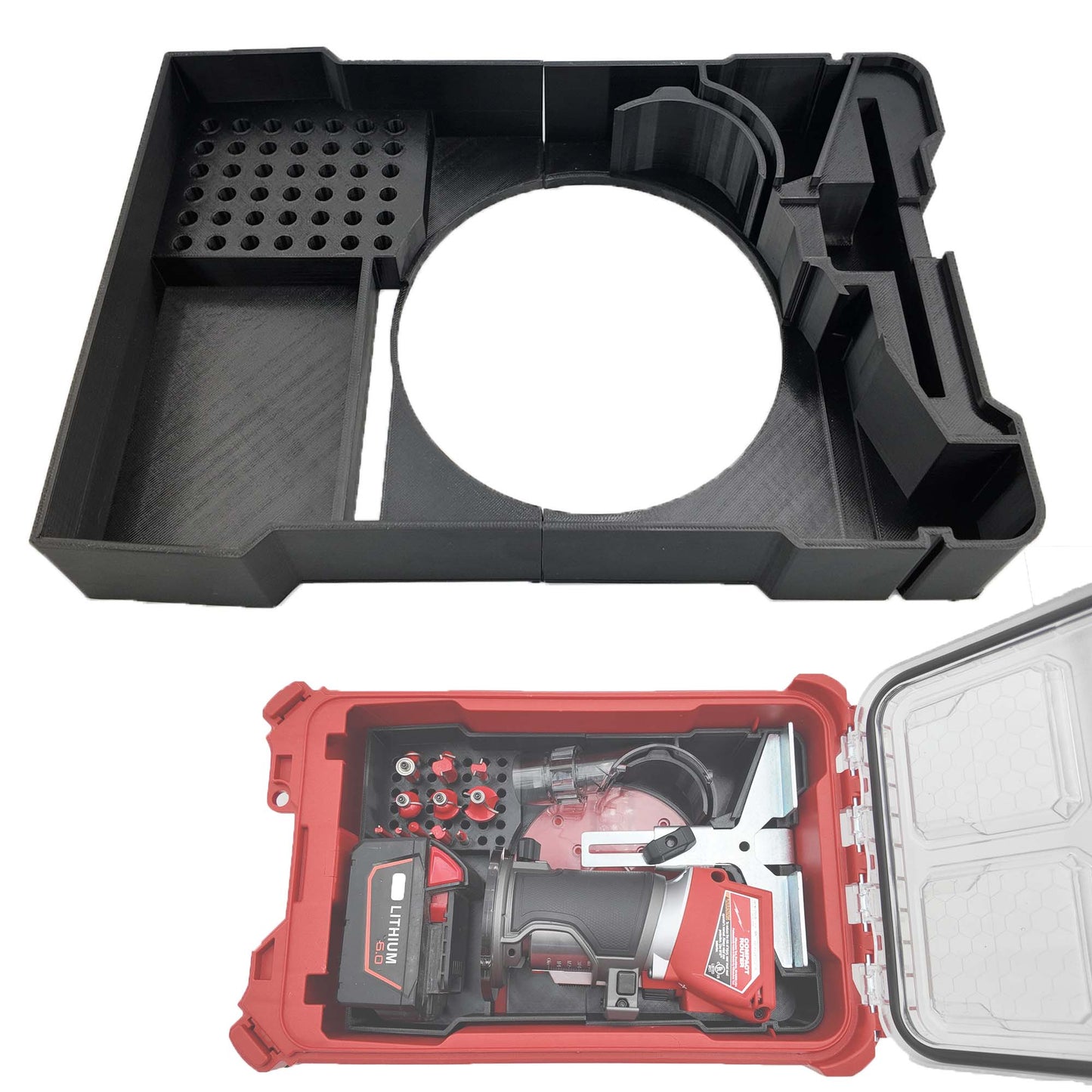 M18 Router Organizer for Milwaukee Compact Packout