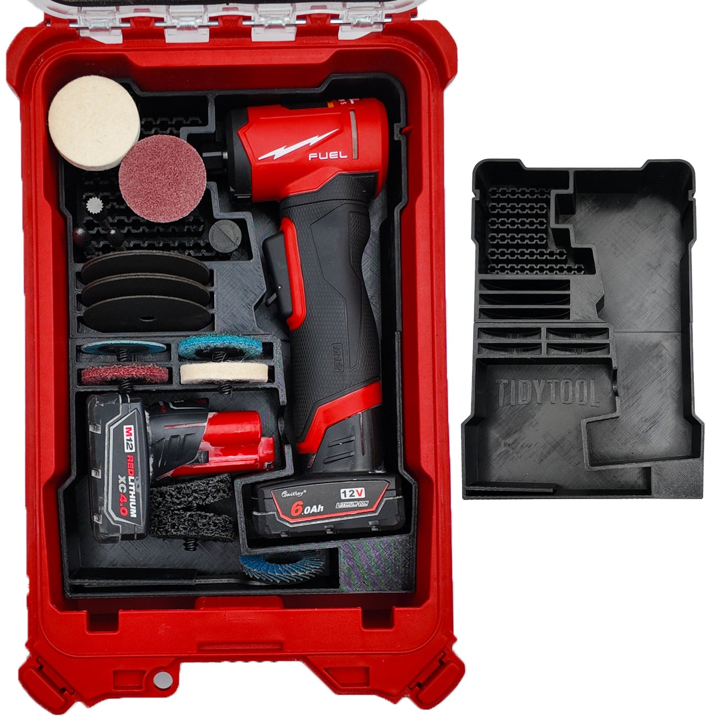 M12 Right Angle Die Grinder Orangizer Insert Tray For Milwaukee Compact Packout