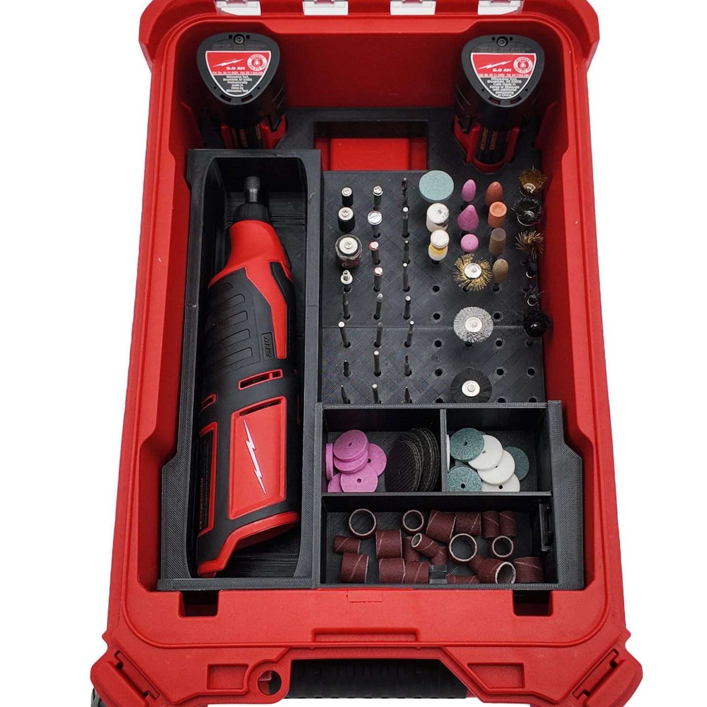 M12 Rotary Tool Organizer for Milwaukee Compact Packout