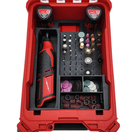 M12 Rotary Tool Organizer for Milwaukee Compact Packout