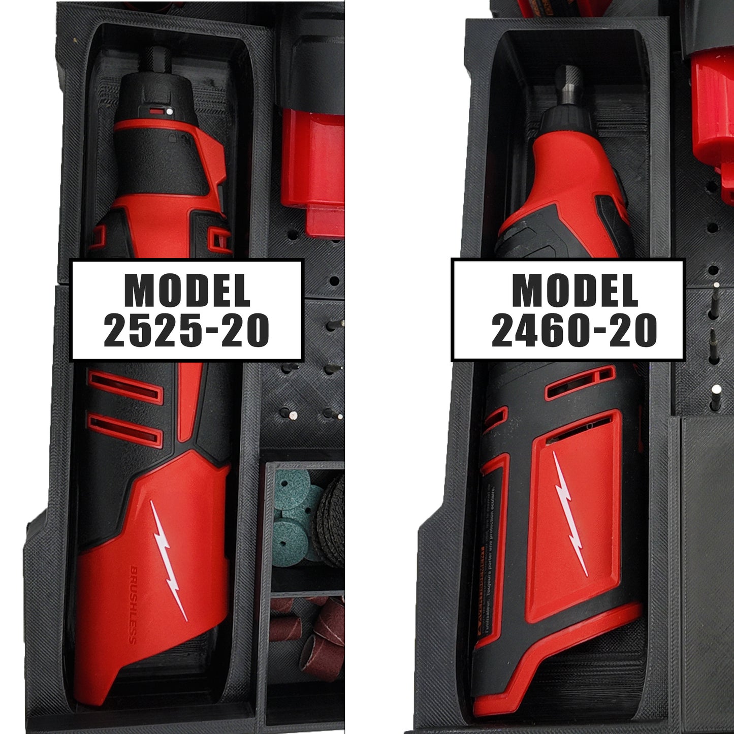 M12 Rotary Tool Organizer for Milwaukee Compact Packout