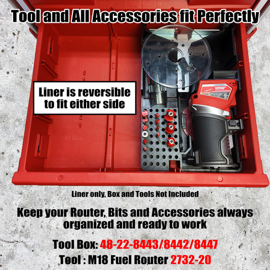 M18 Router Organizer for Milwaukee Packout 2 and 3 Drawer