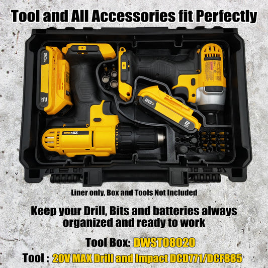 Dewalt 20V Max Drill Set Organizer for Dewalt Deep Compact Organizer
