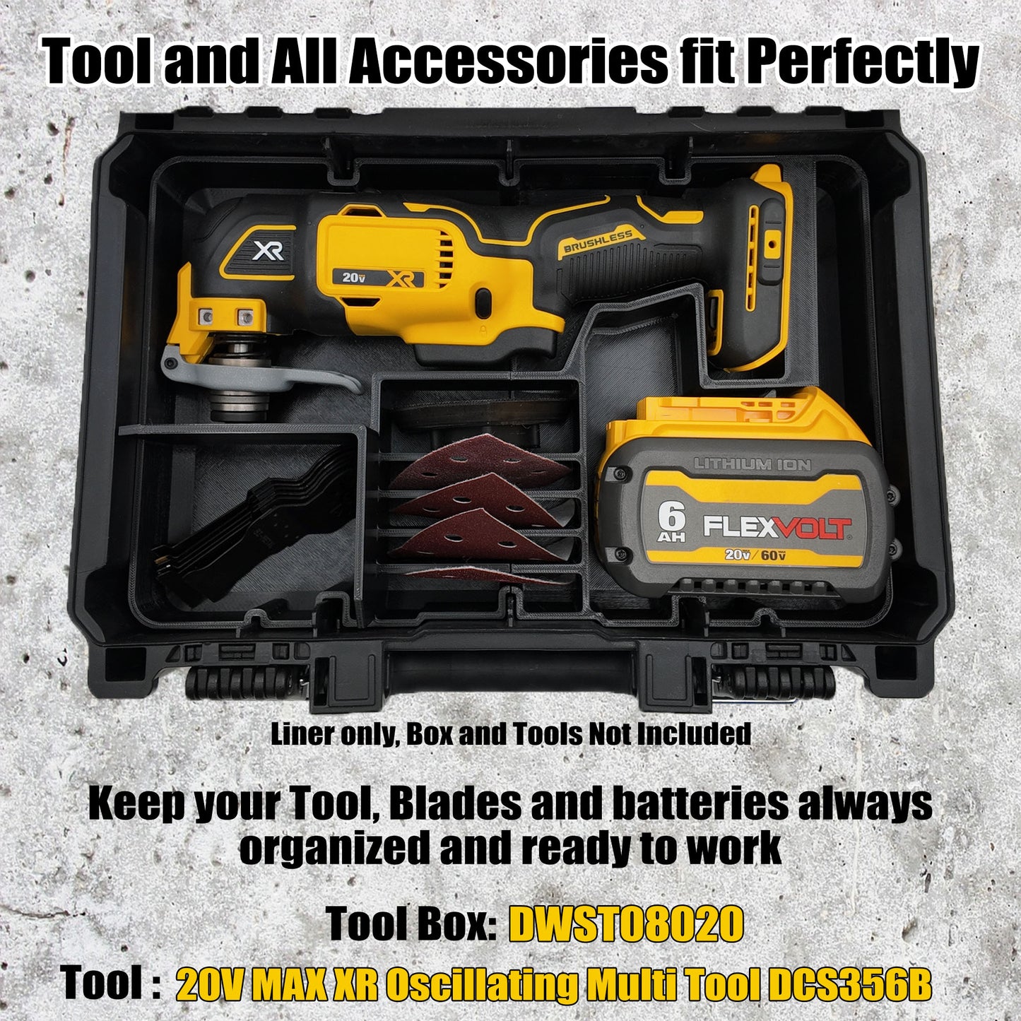 Dewalt 20V Oscillating Multi-tool Organizer for Dewalt Deep Compact Organizer