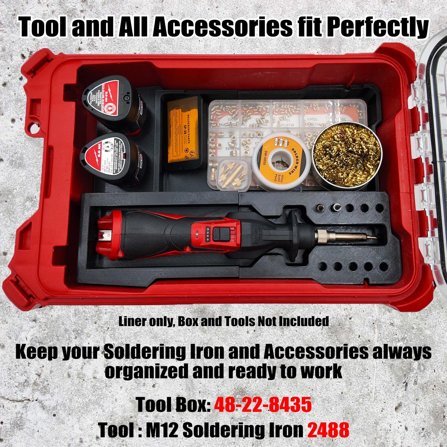 M12 Soldering Iron Organizer for Milwaukee Compact Packout